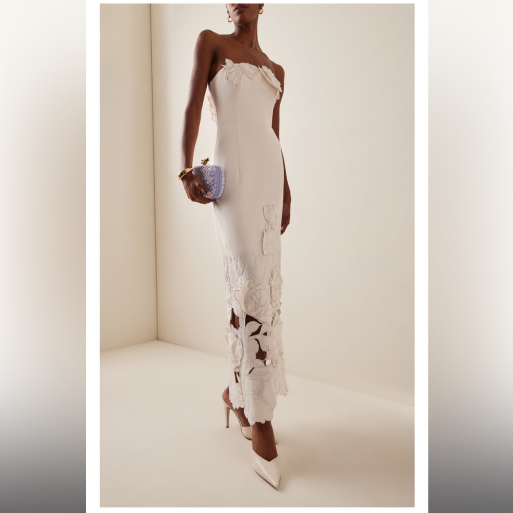 LEO LIN Rayna Appliqué Floral Maxi Dress